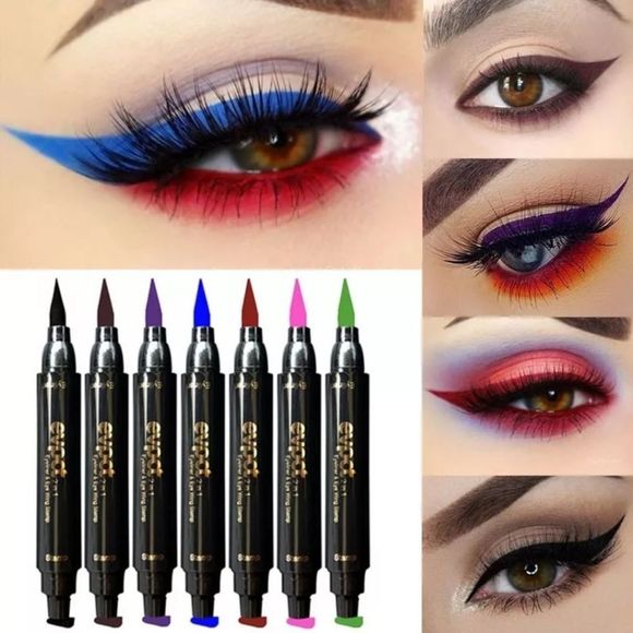 Easy wing eyeliner. Easy Liquid eyeliner with wing stamp. Various colors. - Picture 8 of 8